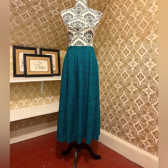 Vintage Pendleton pleated teal skirt - Picture 1 of 10